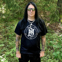 Load image into Gallery viewer, Ahriman’s Sigil T-shirt – white occult symbol on black cotton