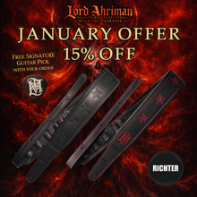 Load image into Gallery viewer, Lord Ahriman Signature Guitar/Bass Strap