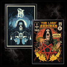 Load image into Gallery viewer, Two framed posters featuring dark-themed artwork with a central figure