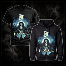 Load image into Gallery viewer, Lord Ahriman Ritual Bundle with T-shirt and Zip-Hoodie In the Sign of the Horns - Official Dark Funeral apparel