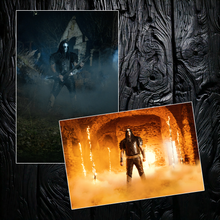 Carregar imagem no visualizador da galeria, Lord Ahriman signed poster bundle featuring Nightfall and I Am The Apocalypse - Official Dark Funeral art prints