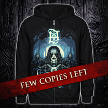 Lade das Bild in den Galerie-Viewer, Lord Ahriman In the Sign of the Horns signature zip hoodie black occult metal apparel