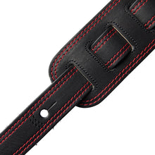 Load image into Gallery viewer, Lord Ahriman Signature Guitar Strap in dark red leather limited edition - Official Dark Funeral stage gear