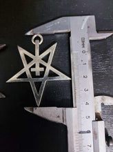 Load image into Gallery viewer, Lord Ahriman Pentagram Reborn occult necklace in 925 sterling silver - Official Dark Funeral jewelry