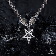 Charger l&#39;image dans la galerie, Signature Pentagram Necklace with 2 Logo chain
