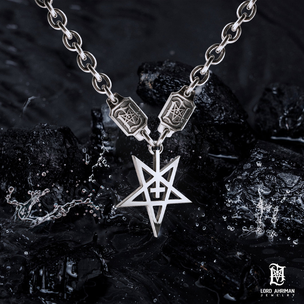 Signature Pentagram Necklace with 2 Logo chain
