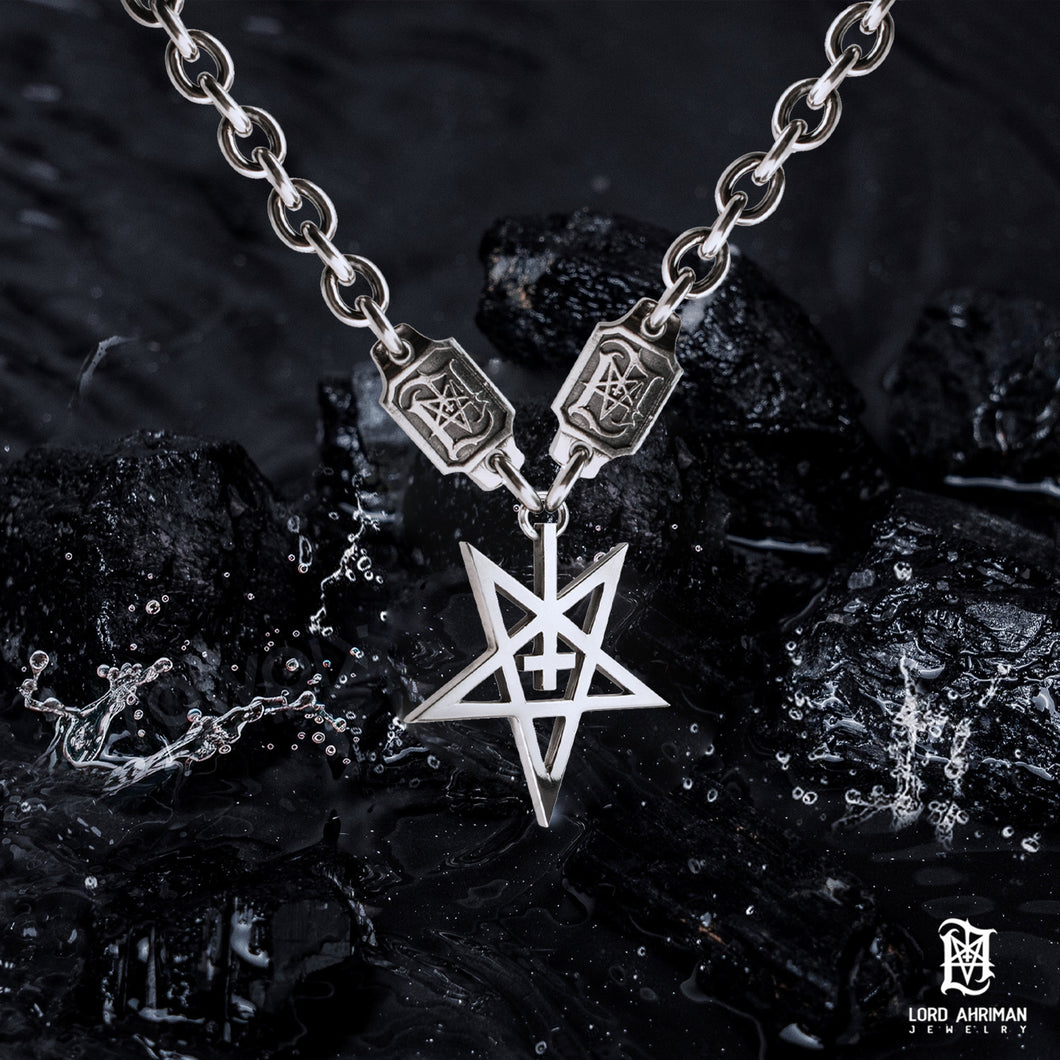 Signature Pentagram Necklace with 2 Logo chain