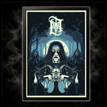 Lade das Bild in den Galerie-Viewer, Lord Ahriman In The Sign Of The Horns signed black metal art poster
