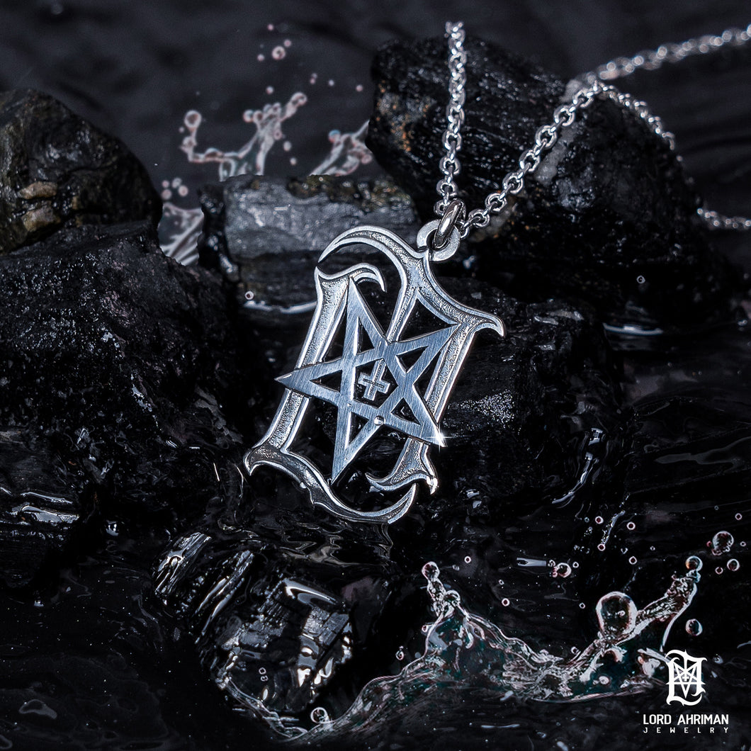 Mark of Ahriman Pendant | Lord Ahriman Dark Funeral Silver Jewelry Mark of Ahriman Pendant | Lord Ahriman Dark Funeral Silver Jewelry