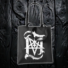 Load image into Gallery viewer, Lord Ahriman Signature Tote Bag with occult emblem - Official Dark Funeral black metal merchandise


