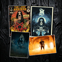 Load image into Gallery viewer, Ultimate Lord Ahriman poster bundle with 4 signed limited edition prints - Official Dark Funeral art collection

