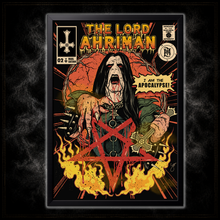 Lade das Bild in den Galerie-Viewer, The Lord Ahriman II signed black metal art poster by GreenDevil
