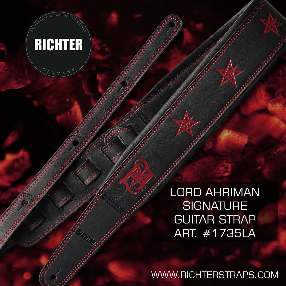 Lord Ahriman Guitar Strap Dark Red | Limited Edition Dark Funeral